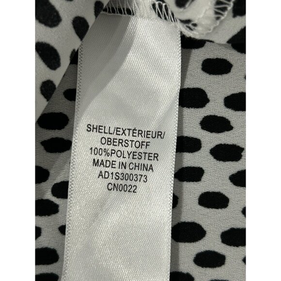 Adrianna Papell NWT Black White Polka Dot Sleeveless Blouse Size Medium - Picture 6 of 10